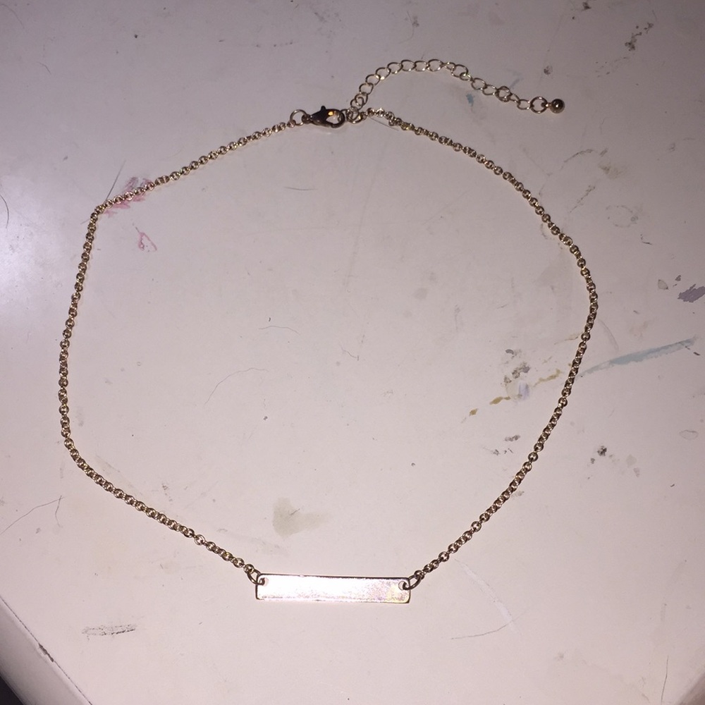 Rose Gold Bar Necklace